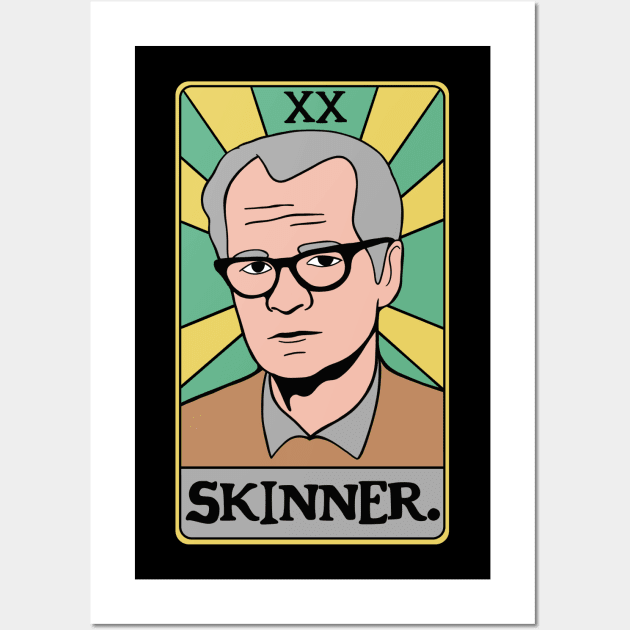 BF Skinner Tarot Card - Behavioral Psychology - Applied Behavior Analysis Reinforcement Wall Art by isstgeschichte